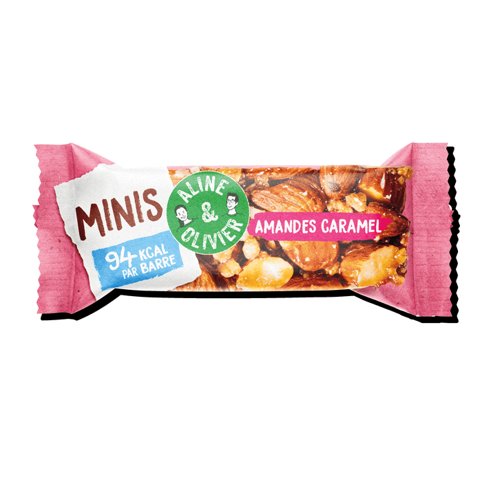 MINI BARRES 45% AMANDES et CARAMEL