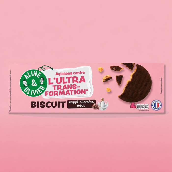 Biscuit nappé de chocolat noir 122g - NON BIO