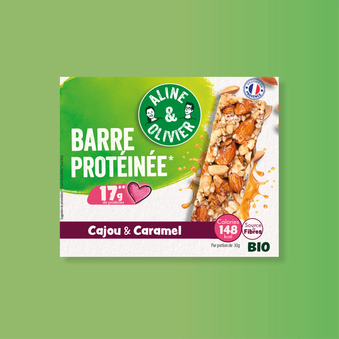 Barres PROTEINEE : 47% amandes & cajou (4x30g).