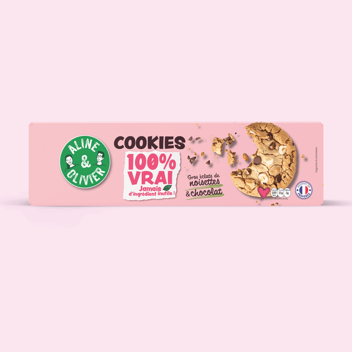 COOKIES AUX ECLATS DE NOISETTE ET DE CHOCOLAT