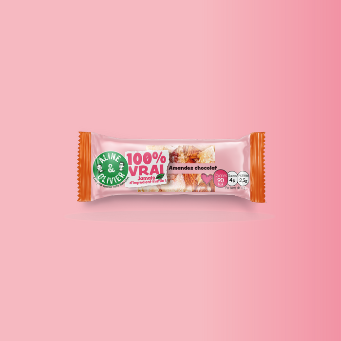 MINI BARRES 45% AMANDES et CHOCOLAT (lot de 10)