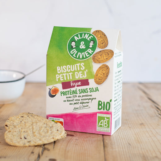 BIO : biscuits du petit déjeuner protéinés sans soja aux figues